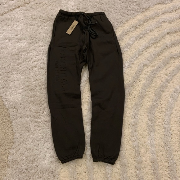 Essentials Other - Essentials Fear of God Puff Print Logo Iron Sweatpants Cuffed Mens Size Small